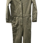 Faherty Olive Green Overland Denim Utility Jumpsuit Organic Cotton Size XS $228 Photo 0