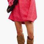 Free People NWT Boat Neck Tunic Sweater Medium BLOSSOM GLOW COMBO Photo 3