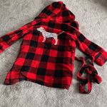 PINK - Victoria's Secret Pink VS Checkered Fleece Robe SIZE XS/S Photo 4