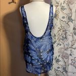 Patterson J. Kincaid Sheer Feather Design Tank Blue Size XS Photo 1