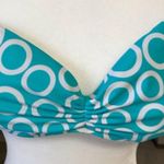 Victoria's Secret Victoria’s Secret halter Tie Swimsuit Top Turquoise Blue White Cirlces Small Photo 4