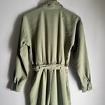 Nine West Long Sleeve Utility Olive Green Tie Waist Jumpsuit Size Medium Photo 5