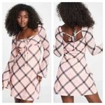The Frolik Maternity Plaid Mesh Sleeve
Mini Dress in Pale Pink, New without Tags Pink Size undefined Photo 1