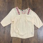 A Byer A. Byer embroidered cream top Photo 0