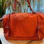 Ora Delphine Orange and Gold leather Purse Orange Photo 0