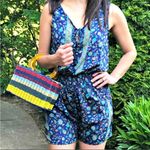 Evereve RAGA Floral Sapphire Blueprint Romper Size XS NWT Photo 0