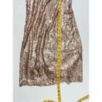 Lulus Lulu’s‎ My Muse Rose Gold Sequin Maxi Dress Gown Criss Cross Back Sleeveless XS Photo 13
