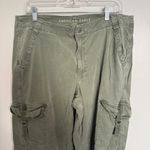 American Eagle  Outfitters Women's Green 14S High Rise Baggy Wide Leg Cargo Pants Photo 1
