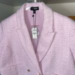 EXPRESS  Tweed Cropped Short Sleeve Blazer in Souvenir Pink Photo 6
