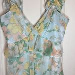 Fairy Tong London Chiffon Sheer Pastel Floral Dress Si… Yellow Size L Photo 2