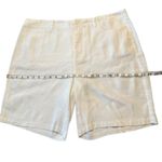NYDJ Women's LiftxTuck Stretch Linen Blend White Bermuda Shorts 10 Photo 5