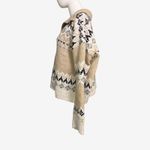 RDI  Fair Isle Collared Sweater XL Beige Nordic Knit Split Neck NWT Nordstrom Photo 5