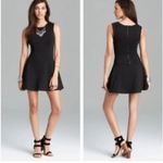 Free People Cha Cha Black Mini Skater Dress Photo 2