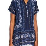 Johnny Was  Kones Blue Embroidered Tunic Photo 0