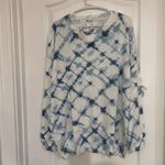 Aerie Women's Tie Dye Crewneck Sweater Blue Size Medium Pullover Casual NWT Photo 2