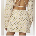 We Wore What New Mini Slip Skirt Ditsy Daisies Floral Ivory Multi Print Size Small Photo 1