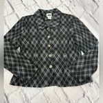 Leslie Fay  vintage gray plaid button down blazer size 10 Photo 0