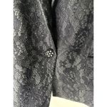 Chico's  Womens Size 2 US Large Blazer Black One Button Lace Accents Long Sleeve Photo 2