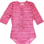 KTOO Eyelet Mesh Bodysuit Lace Up Mauve Pink M Size M Photo 1