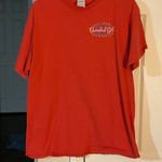 Delta  Bright Red Graphic Short Sleeve Tee Photo 0