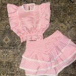 Pink Gingham Two Piece Set Size M Photo 0