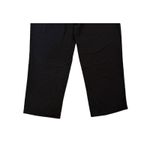 Eileen Fisher Silk Georgette Crepe Full Length Straight Pants Zipper Black Large Photo 7