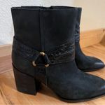 Vionic  Carnelia black suede leather heeled ankle boots water repellent NEW 8M Photo 1
