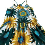 Lulus Floral Print Shift Dress Spaghetti Strap Sunflower Bold Size Small Women's Photo 7