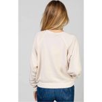 Free People  Cream Neon Blondie Show Raglan Oversized Soft Crewneck Sweats… Photo 1