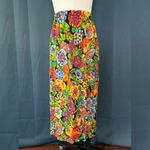 Vintage 60s/70s Psychedelic Midi Skirt Multiple Size 14 Photo 0
