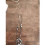 Women's Long‎ Chrome Beaded Necklace 90's Y2K Surfer Gray Photo 2