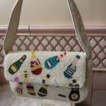 NWT Viral Beaded Champagne Bottles Shoulder Bag White and Multicolor Yellow Photo 6