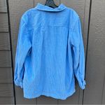 L.L. Bean Wide Wale Corduroy Shirt women’s size large Blue Photo 1