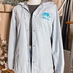 Roots  Canada Baby Blue Snap Button Hooded Windbreaker Rain Jacket Photo 0