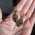 Dragon Blood & Peridot Solid Sterling silver Earrings Red Photo 6