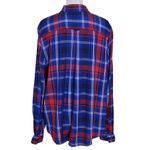 Como vintage  Navy and Red Plaid Button Down Shirt Size Large Preppy Plaid Shirt Photo 1