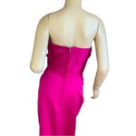 VINTAGE 1980'S JEWEL TONE PINK VICTOR COSTA STRAPLESS SATIN FORMAL DRESS (8) Photo 8