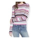 BP . Ribbed Lettuce Edge Striped Colorful Pullover Sweater XS Photo 18