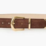 B-low the Belt NWOT Marc Suede Belt in Chocolate Brown Gold Hardware Sz XS Photo 0