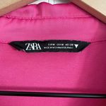 ZARA Oversized Satin Effect Overshirt in Bubble Gum Pink Size M Barbiecore FLAWS Photo 13