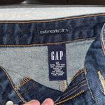 Gap Denim Mini Skirt | Size 12 | Dark Wash with Frayed Hem Photo 2