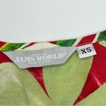 Jams World  Shirt Top Womens XS Hawaiian Kaimana Red Floral Beachy Tropical Light Photo 1