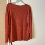 Coldwater Creek  Orange White Heather Creek Long Sleeve Sweater Sz. XL Photo 3