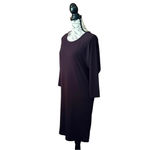 Michael Kors womens maroon 3/4 sleeve sheath shirt mini dress jersey stretch XS Purple Photo 2