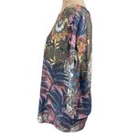 Christopher & Banks  Top Knit Fall Botanical Size L Large Brown Blue Photo 1