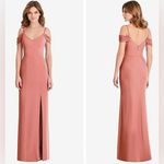 After Six  OFF-THE-SHOULDER CHIFFON TRUMPET GOWN DESERT ROSE size 4 style 1517 Photo 1