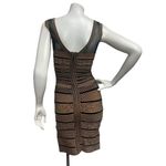 Gracia  Brown Black Small Dress Bodycon Bandage Stretch Cocktail Mini Sexy Prom Photo 4