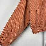 Altar'd State Altar’d State Dusty Pink Women's Corduroy Cropped Hooded Full Zip Jacket Photo 1