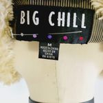 Big Chill distressed poly belted fur collar coat size medium Photo 6