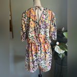 AX Paris  floral orange purple green v neck short sleeve romper 14 Photo 1